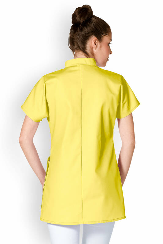 JUST STRONG Blouse Femme - Patte de boutonnage jaune