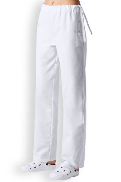 Hose OP-Style Weiß Baumwolle Unisex