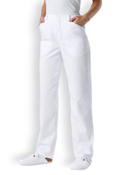Damenhose Weiss Mischgewebe