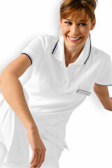 Poloshirt für Damen Weiß Piqué