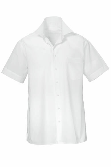Herrenhemd Weiß mit Brusttasche Halbarm