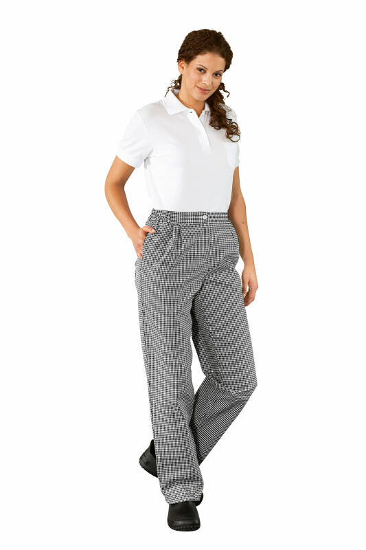 Gastro Pantalon Femme a plis noir blanc