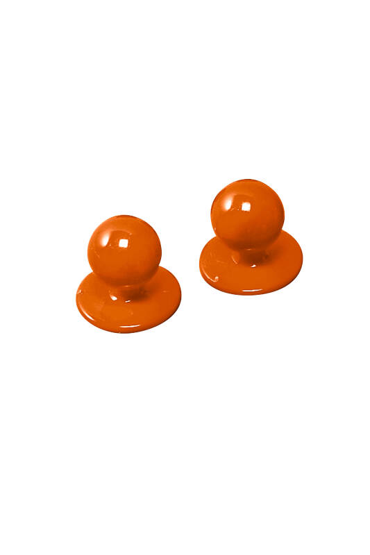 Gastro Kugelknöpfe Unisex - 12 Stück orange