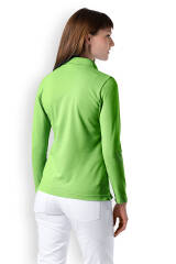 Poloshirt für Damen Apfelgrün Langarm