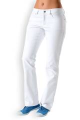 Damenhose CURVED FIT Weiss Jeans Stretch