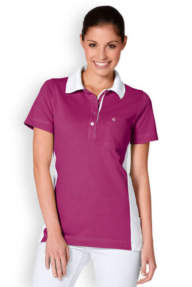Damen-Poloshirt Berry Logostickerei