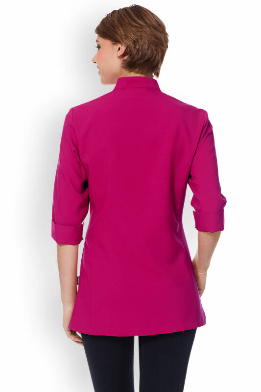 Damen-Kasack Pink 3/4-Arm mit Schlitz