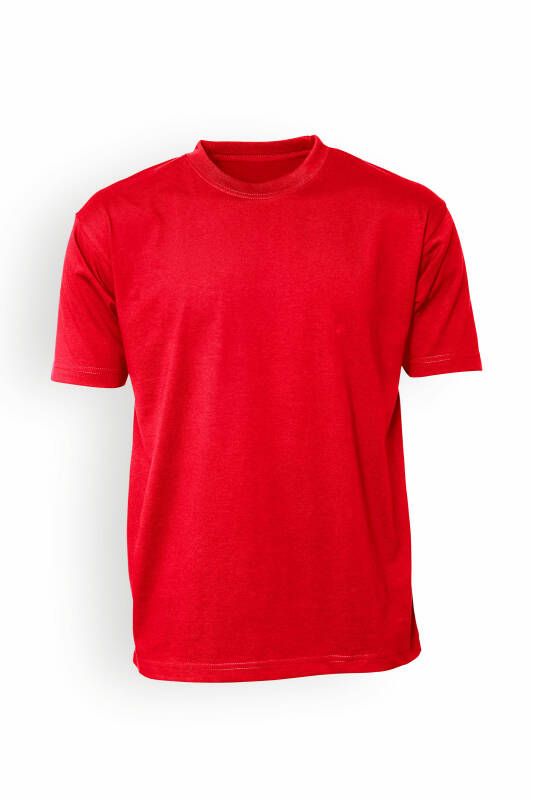 Shirt heren geschikt voor industrieel wassen volgens EN ISO 15797 - 1/2 mouw rood