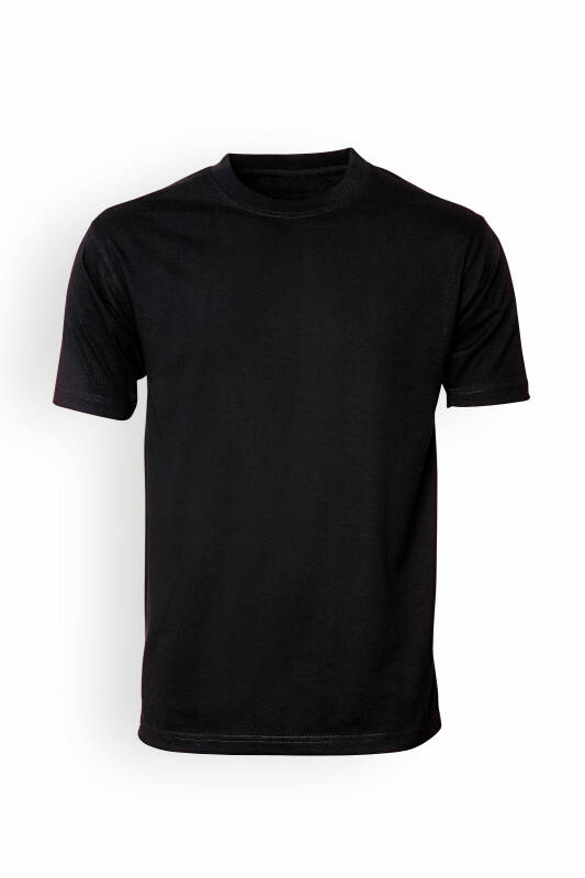 Shirt heren geschikt voor industrieel wassen volgens EN ISO 15797 - 1/2 mouw zwart