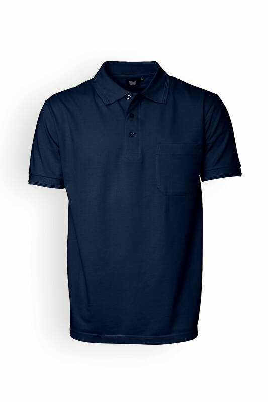T-shirt Homme en Piqué adapté au lavage industriel selon EN ISO 15797 - Col polo bleu nuit