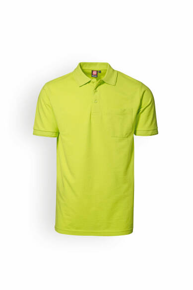 Piqué Shirt Herren Industriewäsche geeignet nach EN ISO 15797 - Polokragen limette