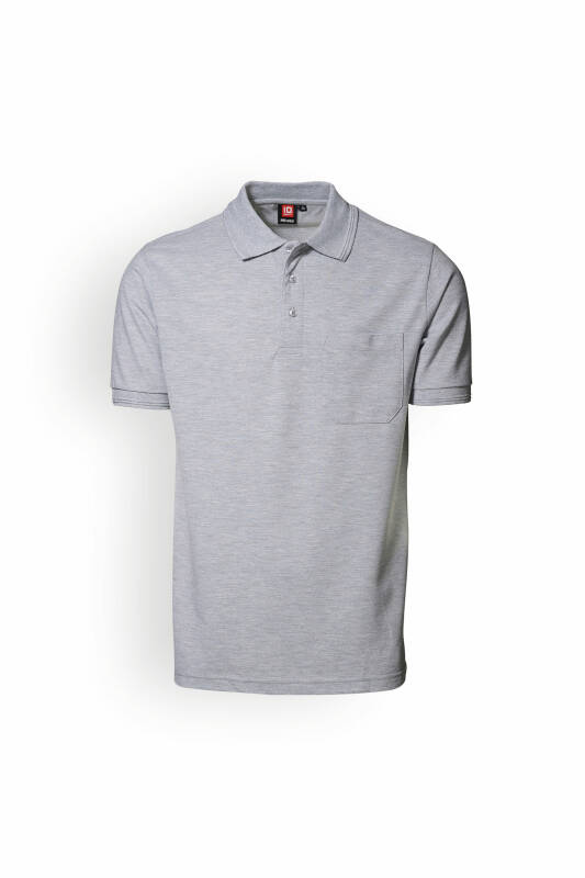 Piqué Shirt Herren Industriewäsche geeignet nach EN ISO 15797 - Polokragen grau melange
