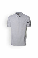 T-shirt Homme en Piqué adapté au lavage industriel selon EN ISO 15797 - Col polo gris chiné