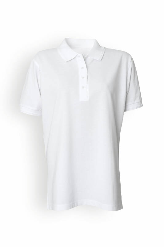 Piqué Shirt Damen Industriewäsche geeignet nach EN ISO 15797 - Polokragen weiß
