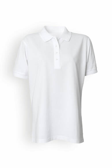 Piqué Shirt Damen Industriewäsche geeignet nach EN ISO 15797 - Polokragen weiss