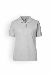 T-shirt Femme en Piqué adapté au lavage industriel selon EN ISO 15797 - Col polo gris chiné