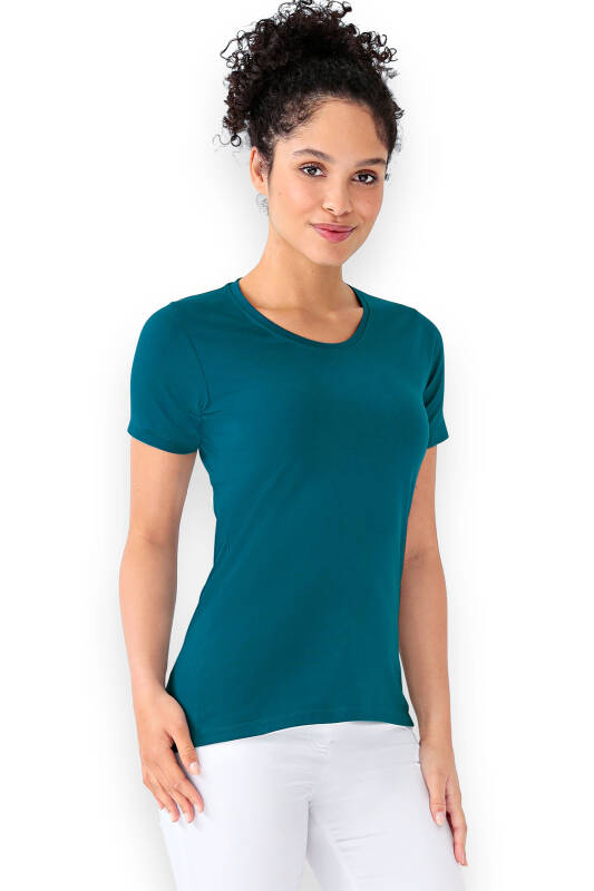 CORE T-shirt Femme - Encolure ronde vert pétrole