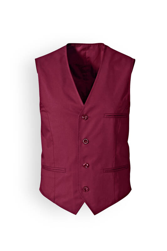 Herrengilet in Bordeaux Gefüttert