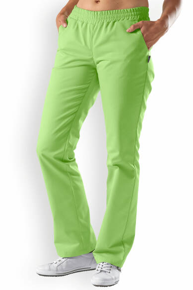 JUST STRONG Pantalon Femme - Ceinture élastiquée vert pomme