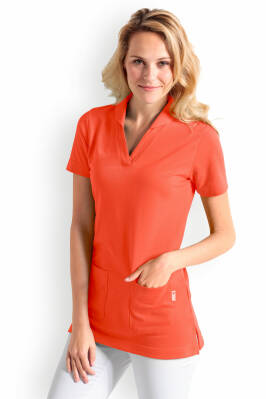 Longshirt Damen Mandarinrot