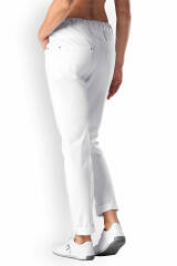5-pocket broek dames - jeans look wit