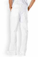 JUST STRONG Pantalon mixte - Ceinture partiellement élastiquée blanc