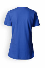 T-shirt long Femme en Piqué - Encolure diagonale bleu roi