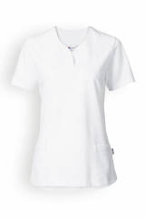 T-shirt long Femme en Piqué - Encolure diagonale blanc