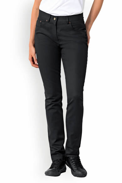5-pocket broek dames - jeans look zwart