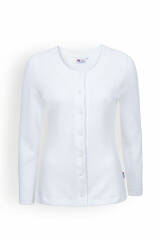 Damen-Jacke Weiß Rippenoptik