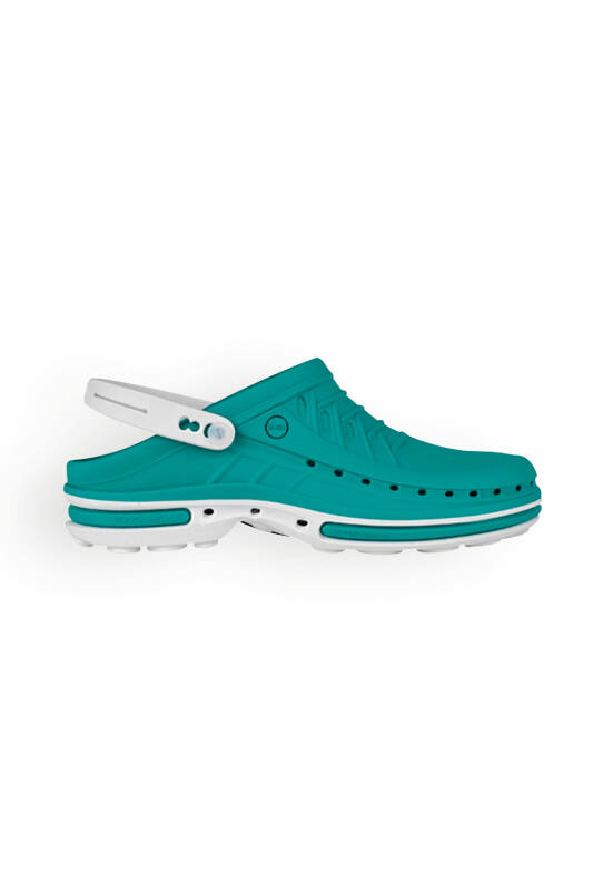 Clog Weiß Grün Unisex von Wock