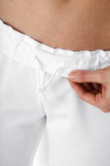 Damen-Schlupfhose Weiß Imitierte Taschen