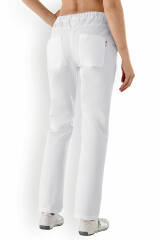 Damenhose Weiß Teilgummibund