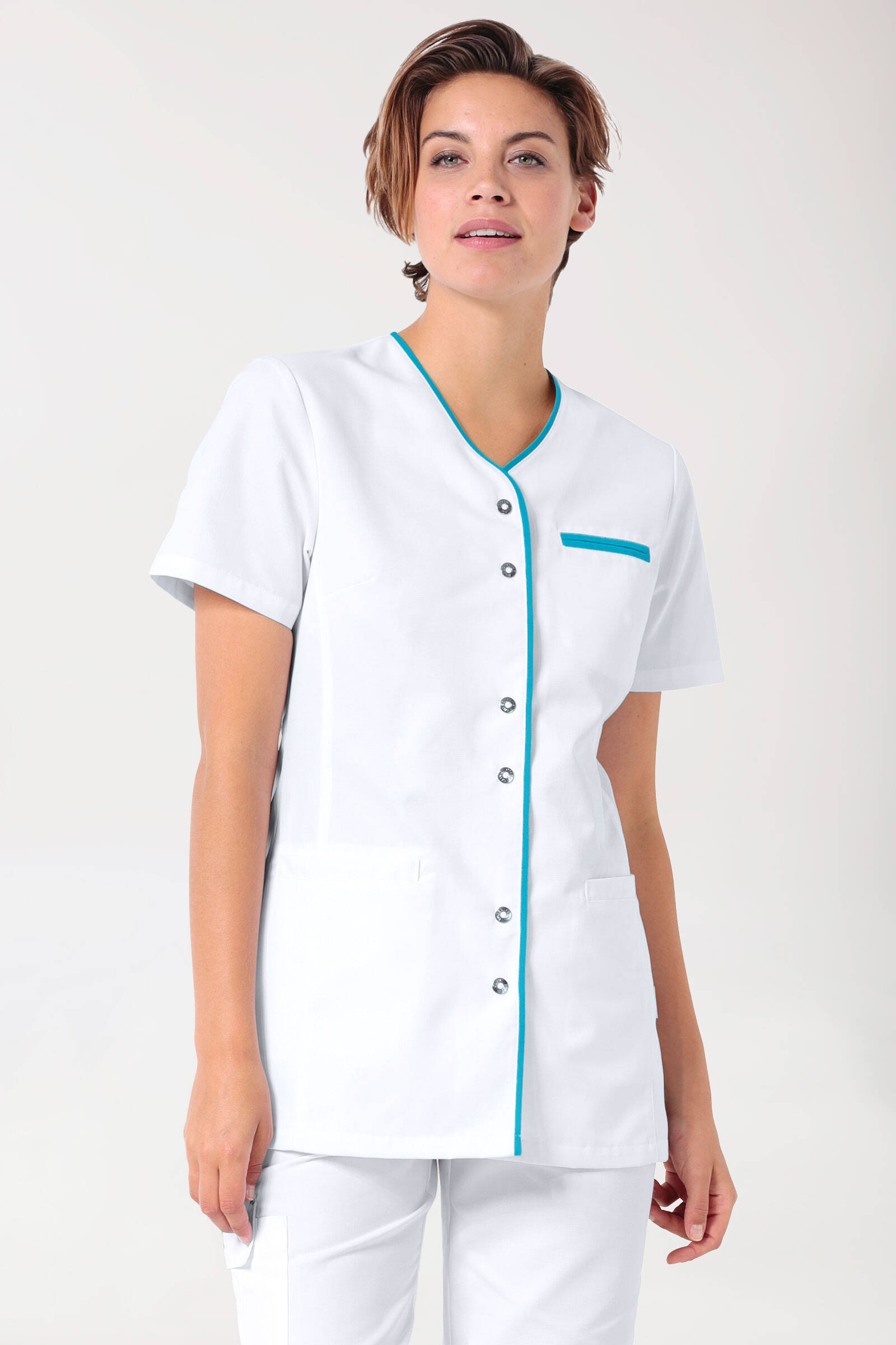 Blouse Blanche Femme Manche Courte
