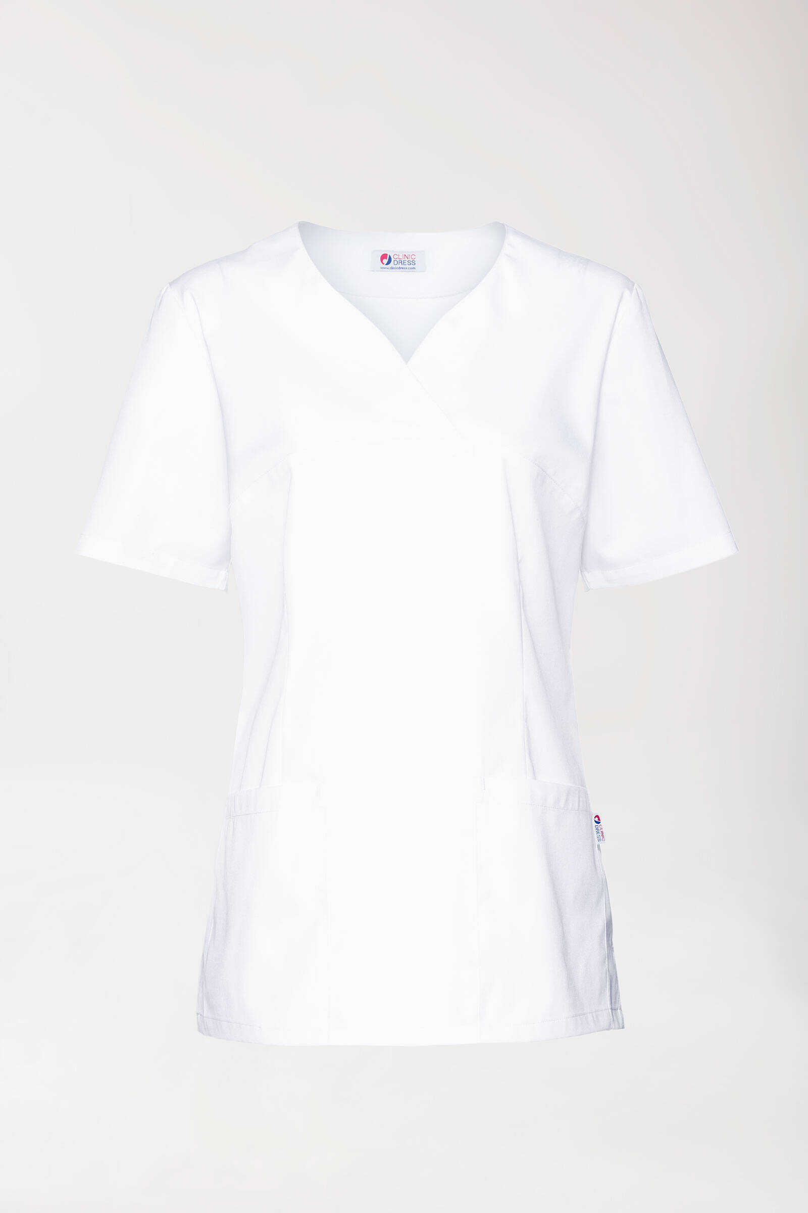 CORE Tunique médicale Femme - Décolleté Cœur blanc pour femmes, blanc