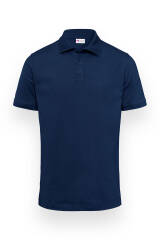 T-shirt Stretch Homme - Col polo bleu navy