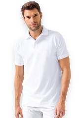 T-shirt Stretch Homme - Col polo blanc