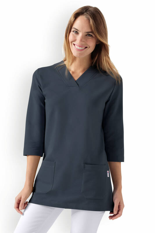 Damen-Longshirt Navy Taschen