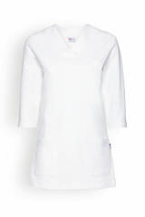 Damen-Longshirt Weiß Taschen