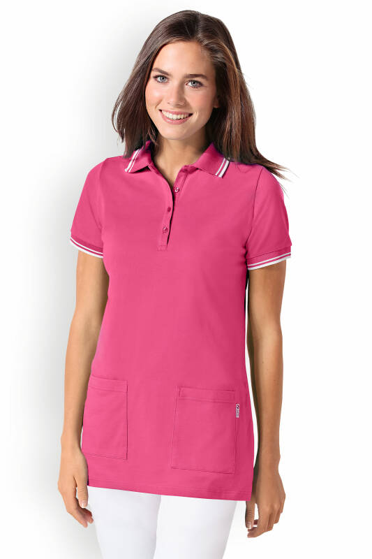 Damen-Longshirt Pink Weiss