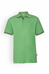 T-shirt Stretch Homme - Col polo vert pomme/gris chiné foncé