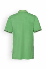 Stretch Shirt Herren - Polokragen apfelgrün/dunkelgrau melange