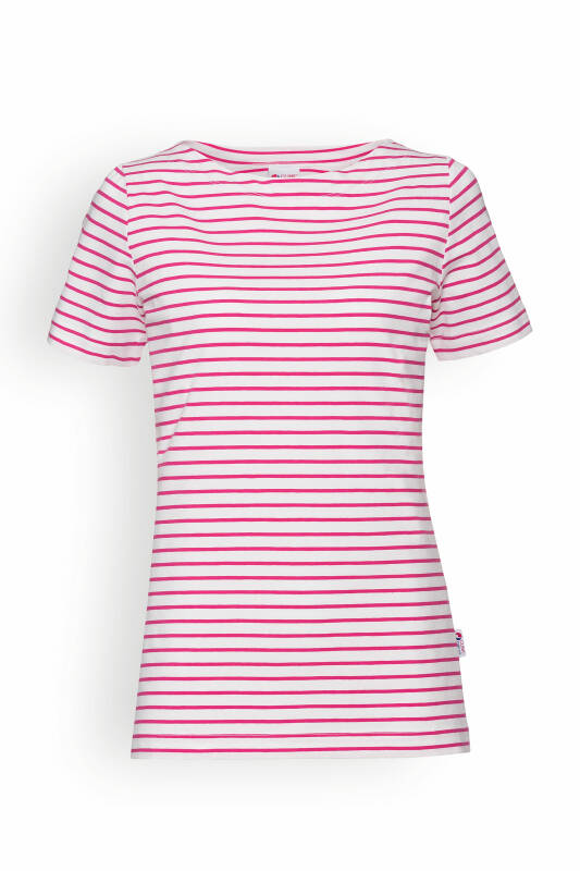 Shirt dames - 1/2 mouw wit/pink