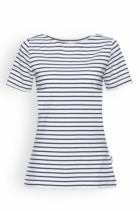 Shirt Damen - 1/2 Arm weiß/navy