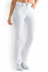 5-Pocket-Hose für Damen High Waist Weiß