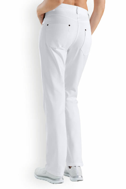5-Pocket-Hose für Damen High Waist Weiß