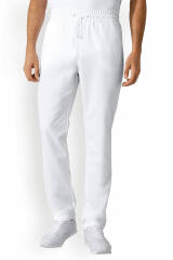 Tencel Pantalon mixte - Ceinture élastiquée blanc