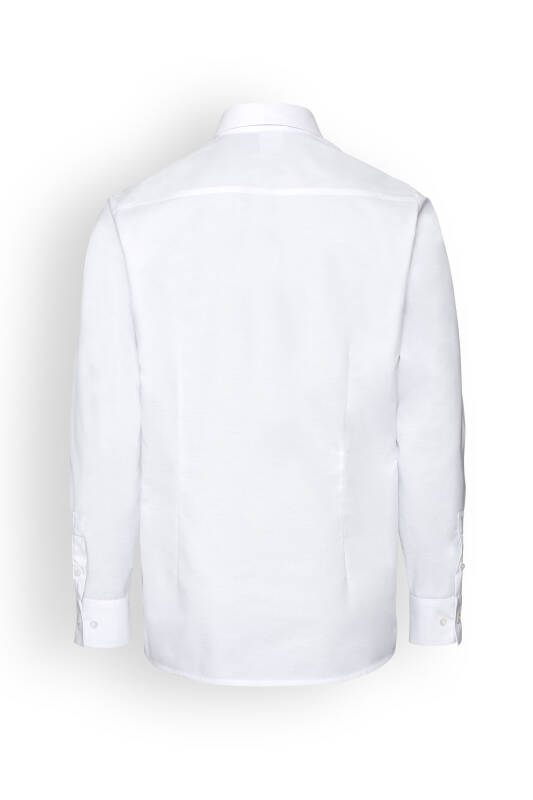Hemd mit Kentkragen Langarm Weiß
