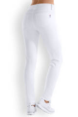 Comfort Stretch Hose Damen - 5-Pocket mit breitem Bund weiß