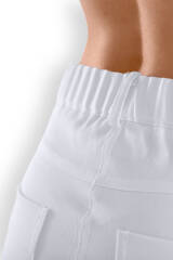 Damenhose 5-Pocket Teilgummibund Weiß